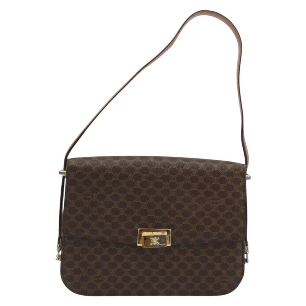 Celine Macadam Shoulder Bag Brown